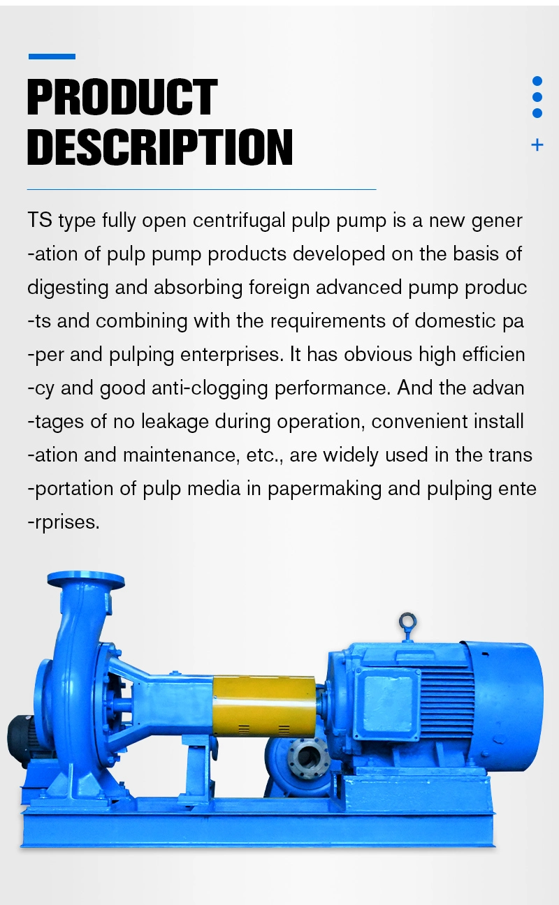 ISO9001 Standard Caustic Soda Centrifugal White Paper Pulp Pump