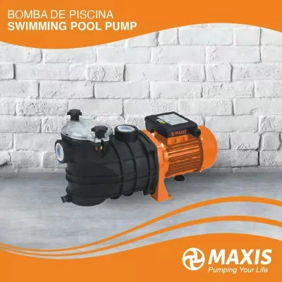 Bomba de filtro de arena Maxis eléctrica 1/2 HP 370W alto flujo de agua alta calidad comercial eléctrica de alta velocidad 1HP 2HP 3HP bomba de agua para piscina